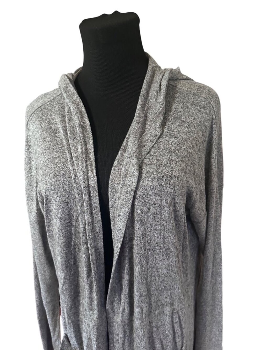 Out From Under gray hooded cardigan sweater size M